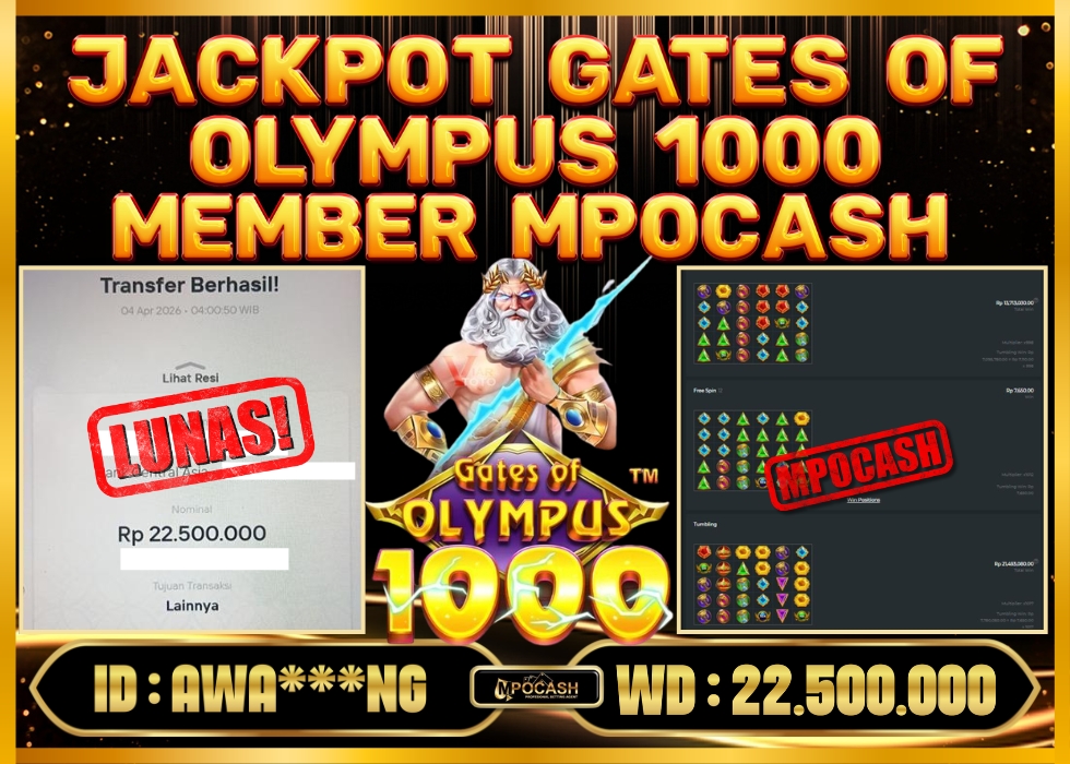 MPOCASH JACKPOT GATES OF OLYMPUS 1000